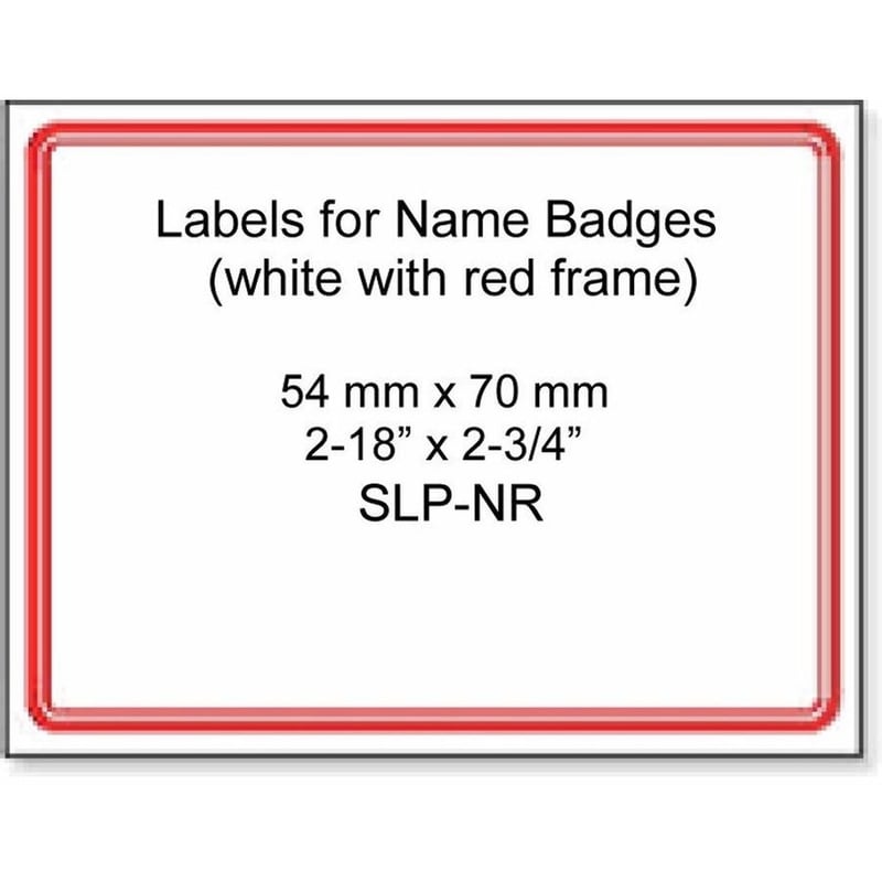 Seiko Name Badge Label with Red Border - Thumbnail 3