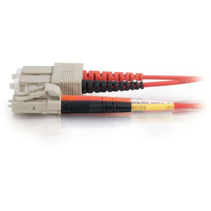 C2G-10m LC-SC 62.5/125 OM1 Duplex Multimode Fiber Optic Cable (Plenum-Rated) - Red - Thumbnail 4