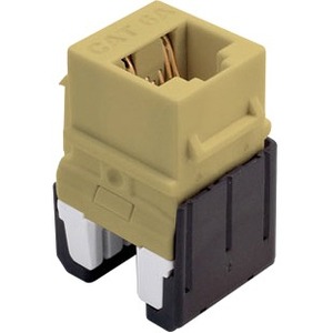 On-Q Quick Connect Cat 6a RJ45 Keystone Insert, Ivory (M10)