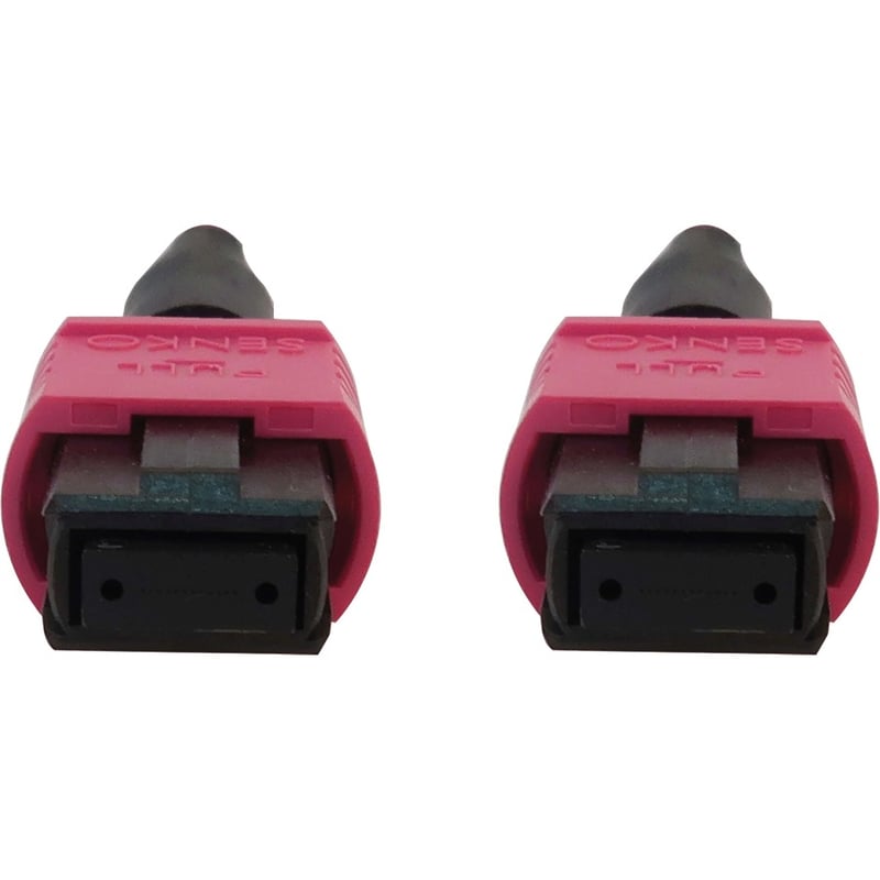 Eaton Tripp Lite Series 100G Multimode 50/125 OM4 Fiber Optic Cable (12F MTP/MPO-PC F/F), LSZH, Magenta, 2 m (6.6 ft.) - Thumbnail 3