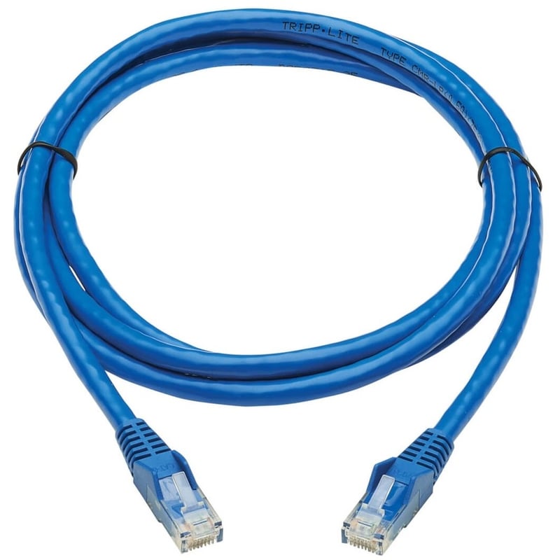 Eaton Tripp Lite Series Cat6 Gigabit Snagless Molded UTP Ethernet Cable (RJ45 M/M), PoE, CMR-LP, Blue, 6 ft. (1.83 m) - Thumbnail 2