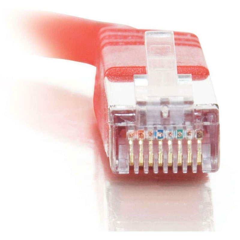 C2G 25ft Cat5e Snagless Shielded (STP) Ethernet Cable - Cat5e Network Patch Cable - PoE - Red - Thumbnail 3
