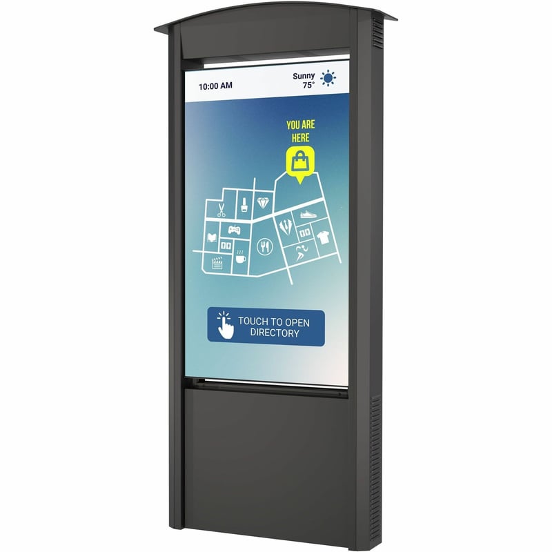 Peerless-AV® Smart City Kiosk with 55" Xtreme™ High Bright Outdoor Display - Thumbnail 1