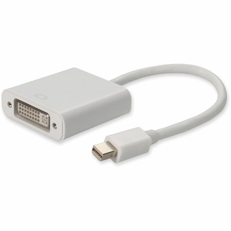 Mini-DisplayPort 1.1 Male to DVI-I (29 pin) Female White Adapter For Resolution Up to 1920x1200 (WUXGA) - Thumbnail 1