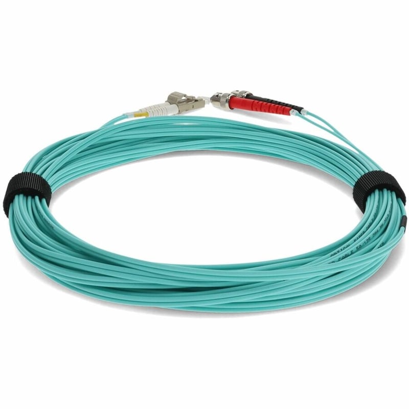 AddOn 2m LC (Male) to ST (Male) Aqua OM3 Duplex Fiber OFNR (Riser-Rated) Patch Cable - Thumbnail 4