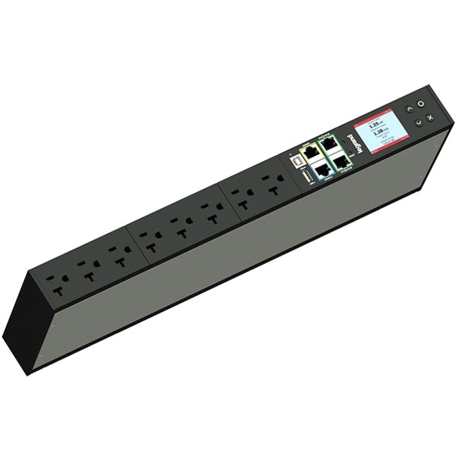 Legrand Rack PDU, Network Metered, 1U, 16A, 120V, (8) 5-20R, L5-20P Cord - Thumbnail 1
