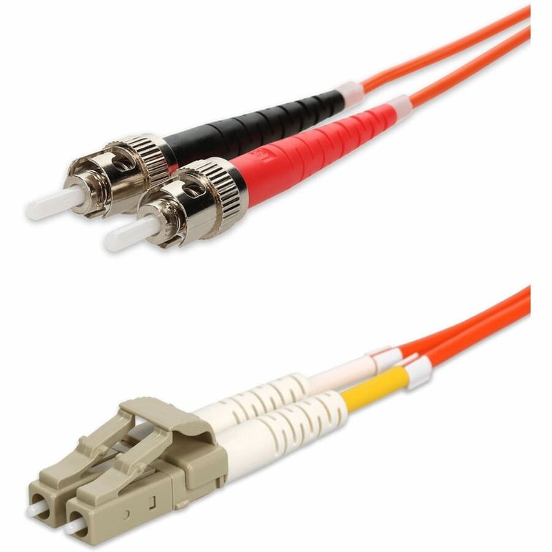 AddOn 25m ST to LC Orange OM2 Duplex OFNR (Riser-Rated) Fiber Patch Cable - Thumbnail 2