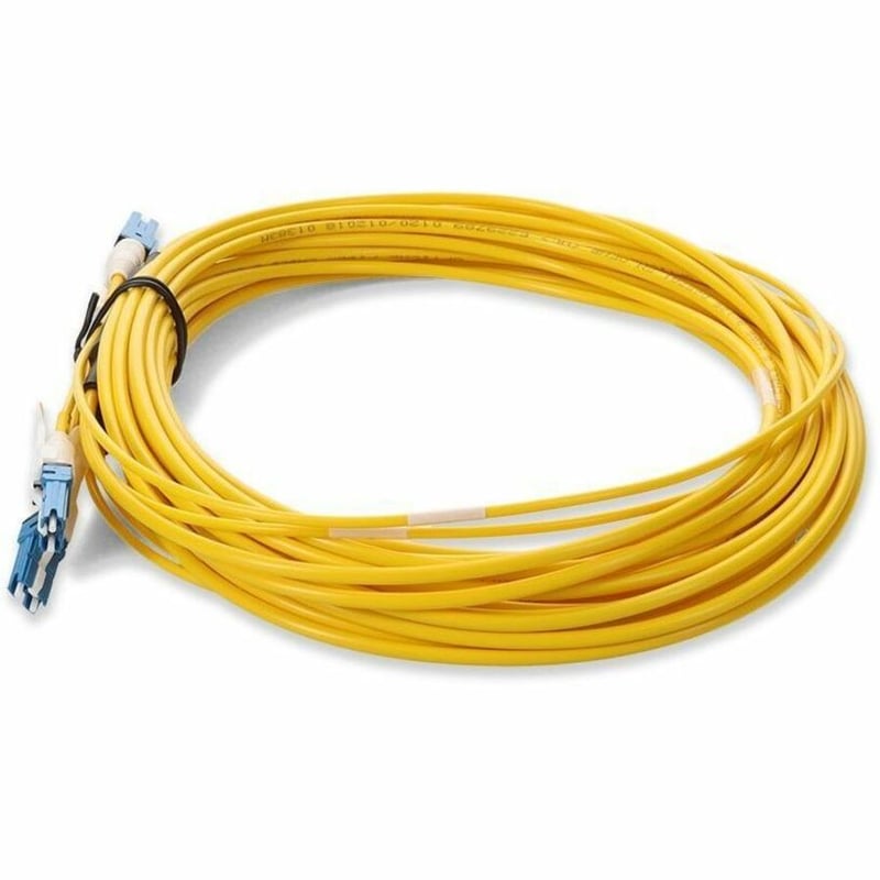 AddOn 7m 2xCS to 2xCS Yellow OS2 Quadplex OFNR (Riser-Rated) SMF Fiber Outdoor Patch Cable - Thumbnail 2