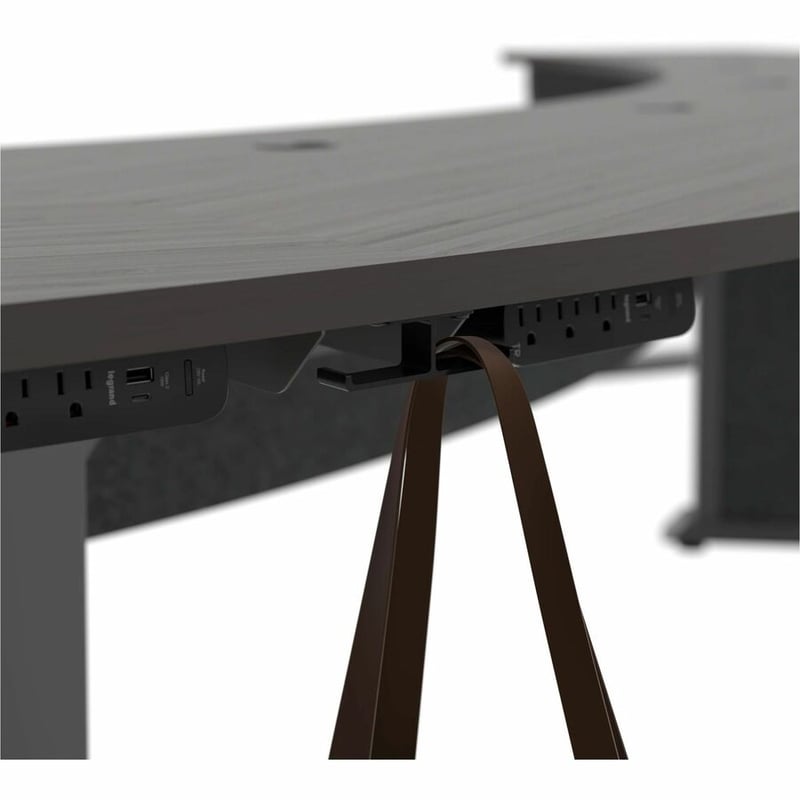 Middle Atlantic Forum Arc Table - Conference Table For Up To 7 People - 184in Arc - 30in Seated Height - Dark Finish - Thumbnail 4