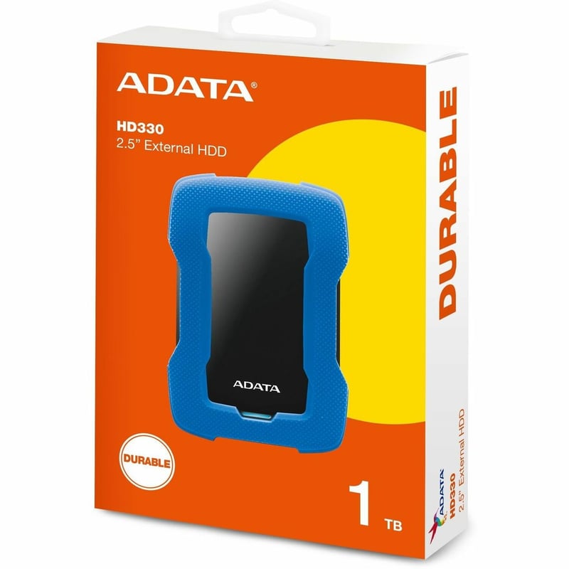 Adata HD330 AHD330-1TU31-CBL 1 TB Portable Hard Drive - External - Blue - Thumbnail 1