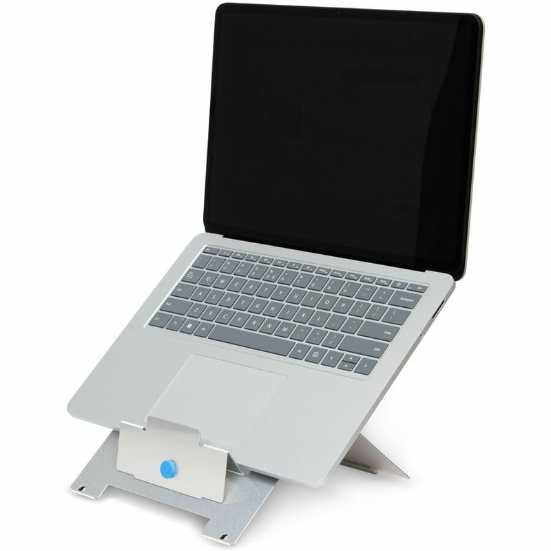R-GO ERGONOMIC LAPTOP STAND, RISER, FLEXIBLE, SILVER, TAA COMPLIANT - Thumbnail 4