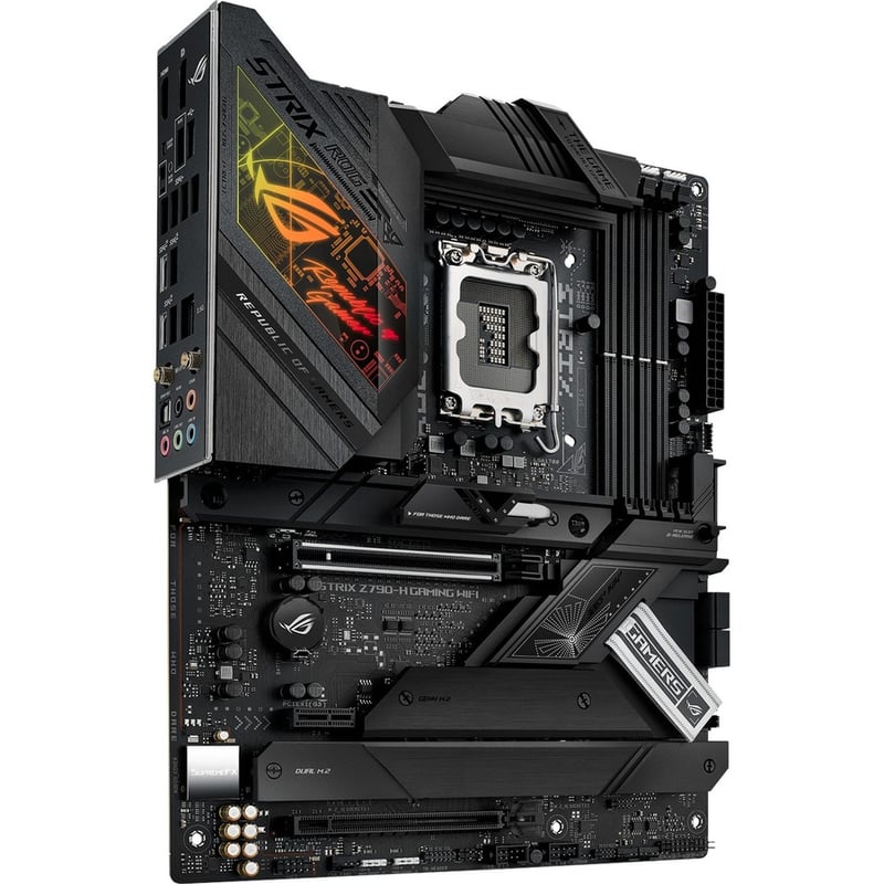 Asus ROG Strix Z790-H GAMING WIFI Gaming Desktop Motherboard - Intel Z790 Chipset - Socket LGA-1700 - ATX - Thumbnail 2