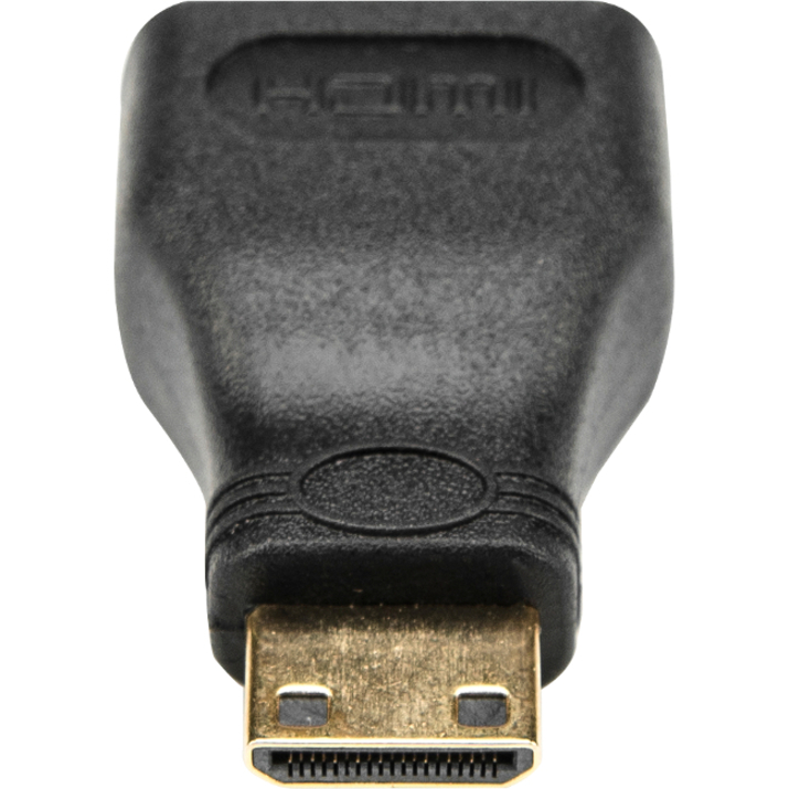 Rocstor Premium HDMI to HDMI Mini Adapter - F/M - 1 Pack - 1 x HDMI Female Digital Audio/Video - 1 x Mini Type C HDMI Male Digital Audio/Video - Gold Connector - Black - Adapter - Thumbnail 3