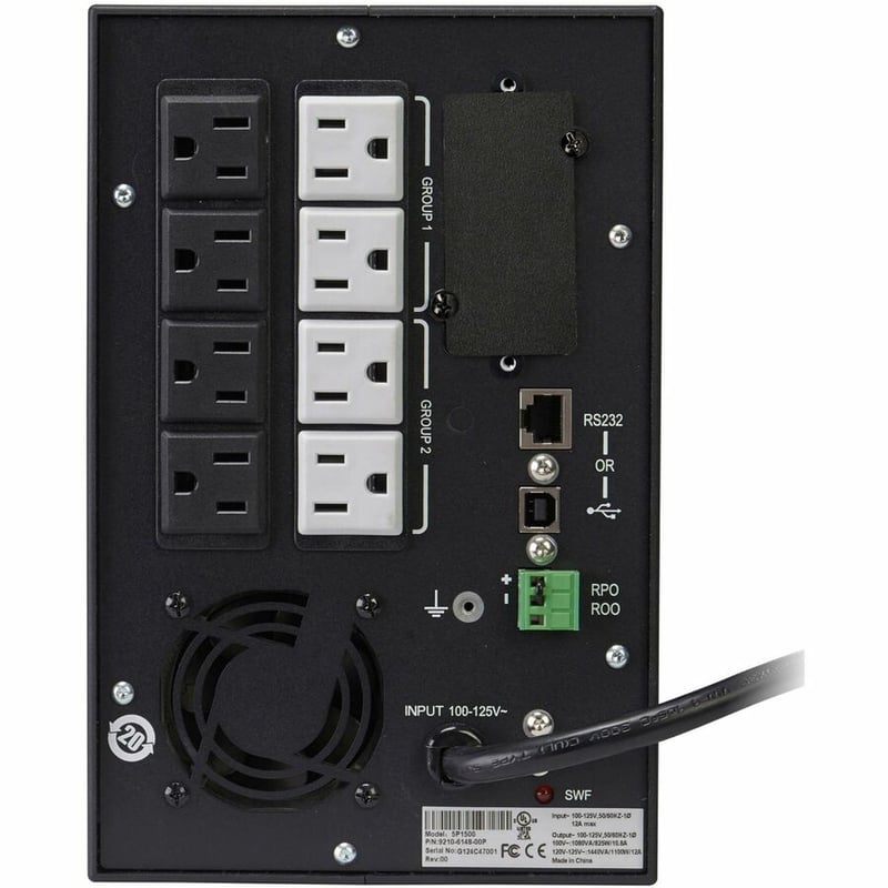 Eaton 5P UPS 1440VA 1100W 120V Line-Interactive UPS, 5-15P, 8x 5-15R Outlets, True Sine Wave, Cybersecure Network Card Option, Tower - Thumbnail 5