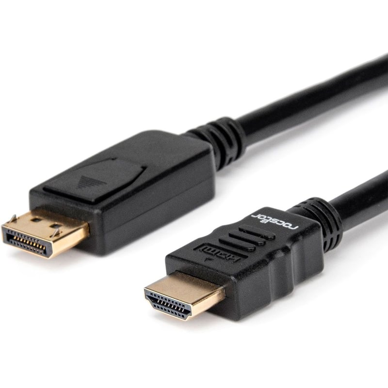 Rocstor Premium DisplayPort to HDMI Converter Cable - 6 ft - 4K - 1 Pack - Thumbnail 4