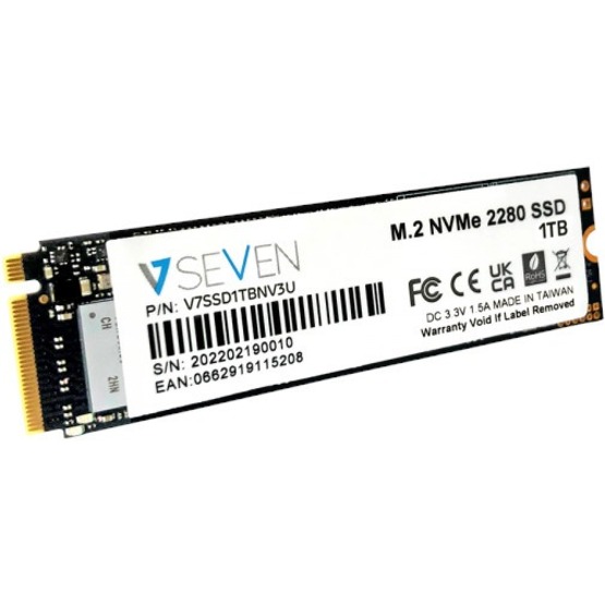 V7 V7SSD1TBNV3U 1 TB Solid State Drive - M.2 Internal - PCI Express NVMe (PCI Express 3.0 x4) - TAA Compliant - Thumbnail 2