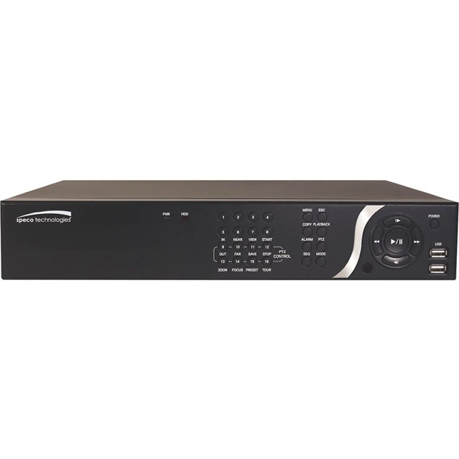 Speco 16 Channel NVR with 16 Built-In PoE+ Ports - 32 TB HDD - Thumbnail 1