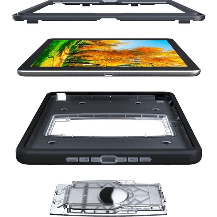 ShockWave Ultra-Rugged v2 7th / 8th / 9th Gen iPad 10.2 Case w/ Break-Resistant Stand, Screen Protector; Black - Thumbnail 3
