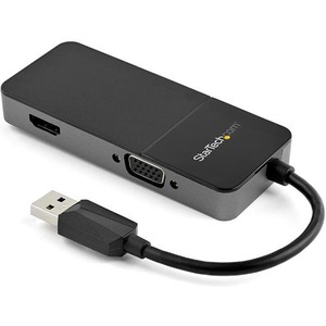 StarTech.com USB 3.0 to HDMI and VGA Adapter -4K/1080p USB Type A Dual Monitor Multiport Display Adapter Converter -External Graphics Card - Thumbnail 1
