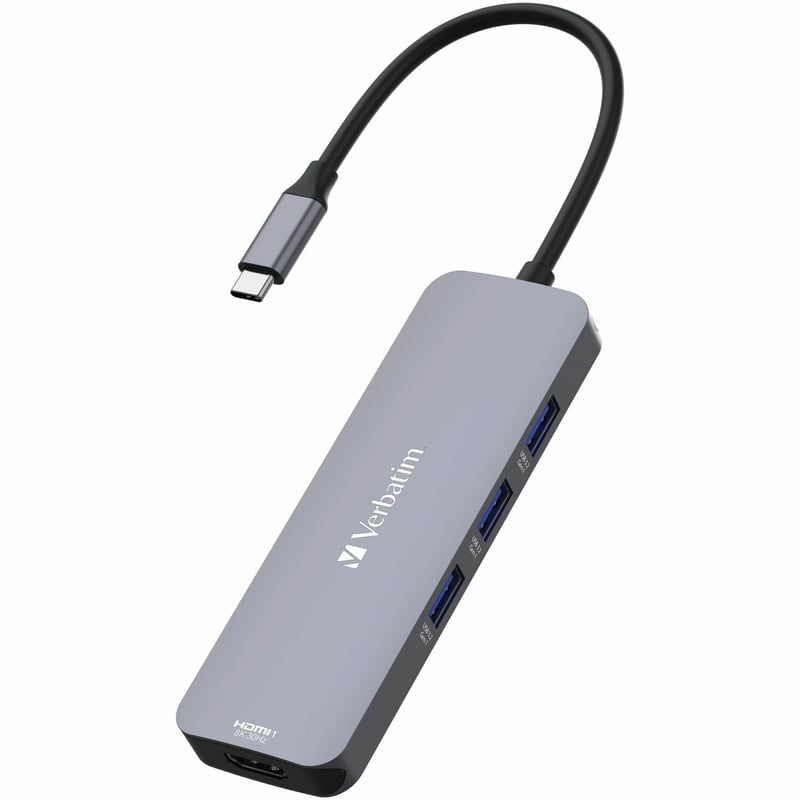 Verbatim USB-C Pro Multiport Hub CMH 08 - 8 Ports - Thumbnail 1