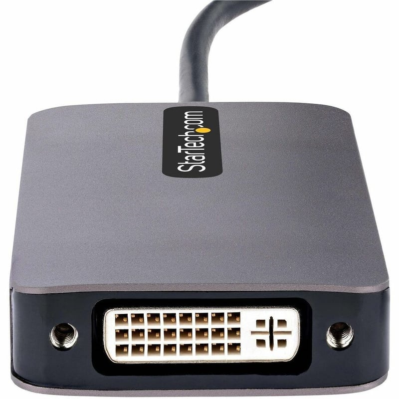 StarTech.com USB C Video Adapter, USB C to HDMI DVI VGA Adapter, 4K 60Hz, Aluminum, Video Display Adapter, USB Type C Travel Adapter - Thumbnail 4