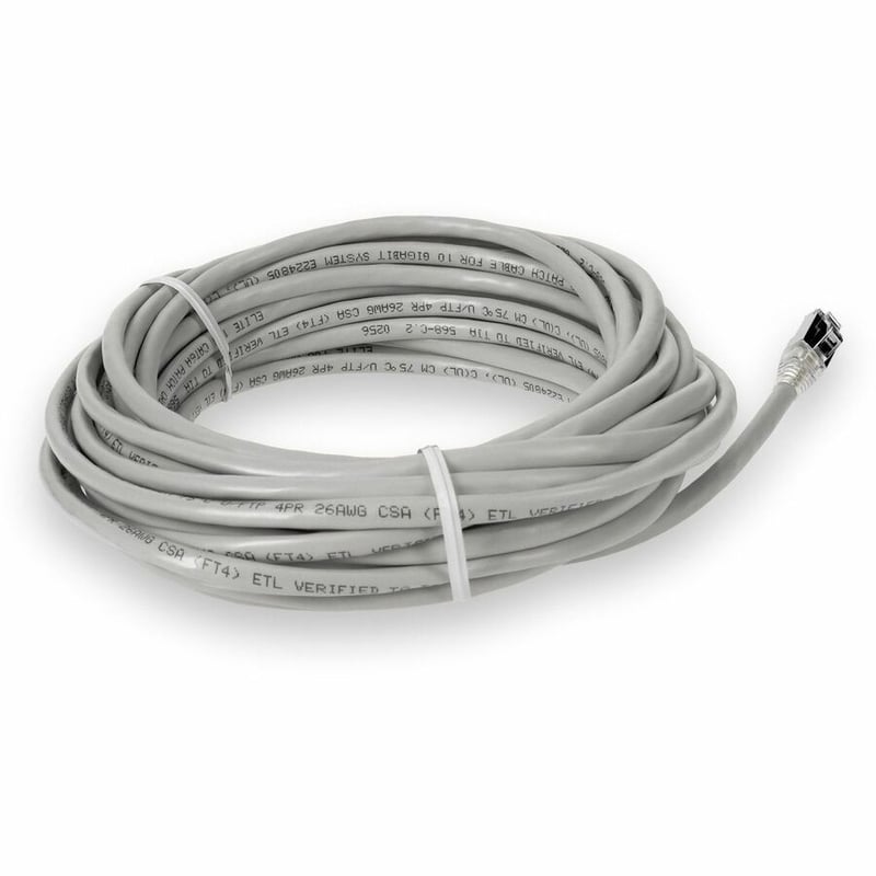 AddOn 50ft White CAT 6A Shielded PVC Ethernet Cable Snagless Easy Clear Boot RJ-45 M/M - Thumbnail 5