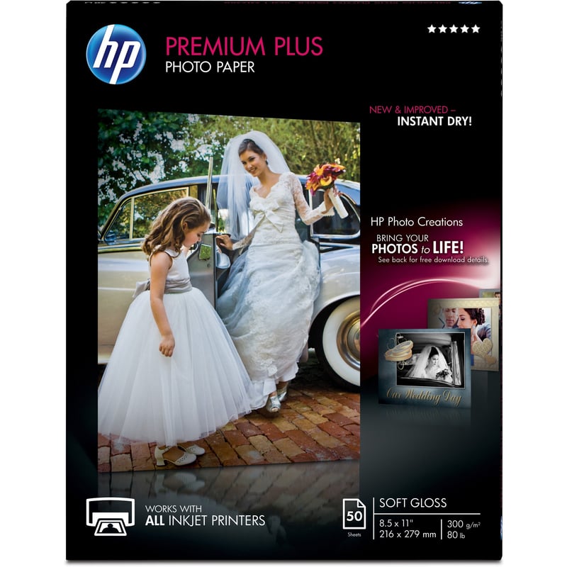HP PREM PLUS 8.5X11 SG 50 SHT PHOTO PAPR - Thumbnail 1