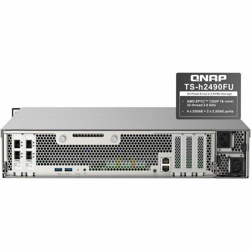 QNAP TS-H2490FU-7302P-256G SAN/NAS Storage System - Thumbnail 4
