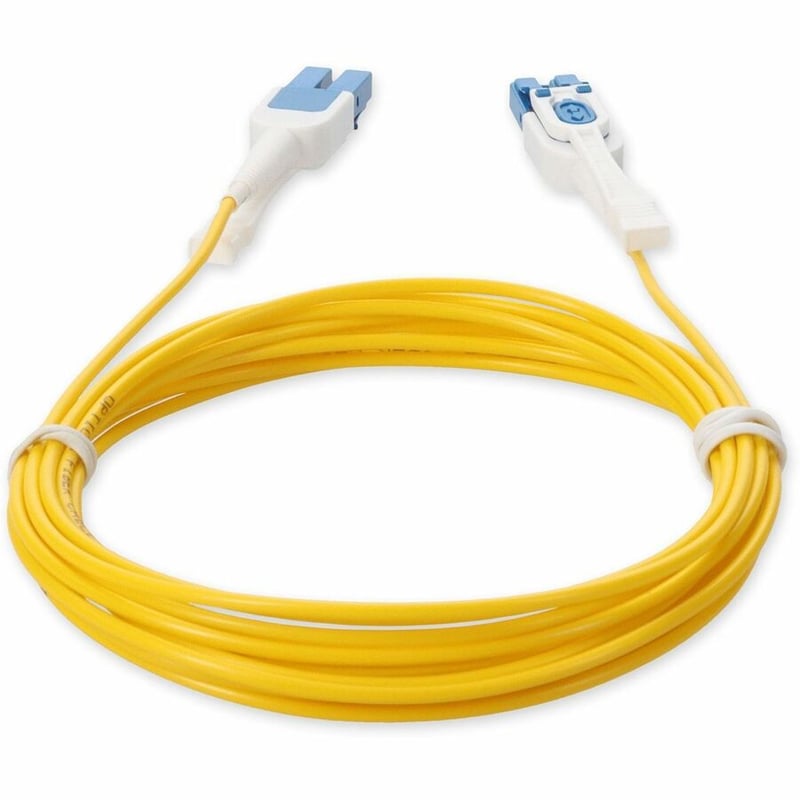 AddOn 10m LC to LC Yellow OS2 Duplex Uniboot OFNR (Riser-Rated) SMF Fiber Patch Cable with Push/Pull Tabs - Thumbnail 4
