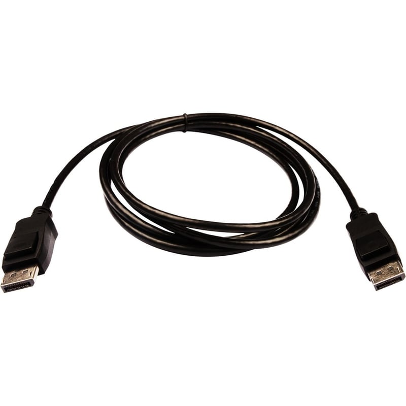 V7 Black Video Cable Pro DisplayPort Male to DisplayPort Male 2m 6.6ft - Thumbnail 2