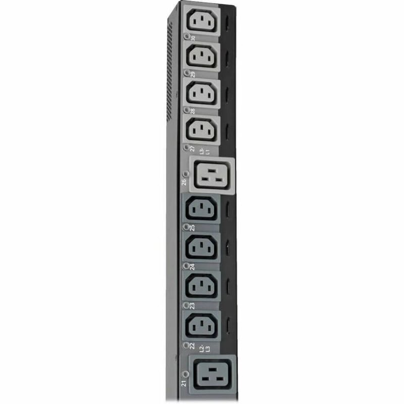Tripp Lite by Eaton PDU 10kW 200-240V 3PH Switched PDU - LX Interface Gigabit 30 Outlets L21-30P Input LCD 1.8 m Cord 0U 1.8 m Height TAA - Thumbnail 4