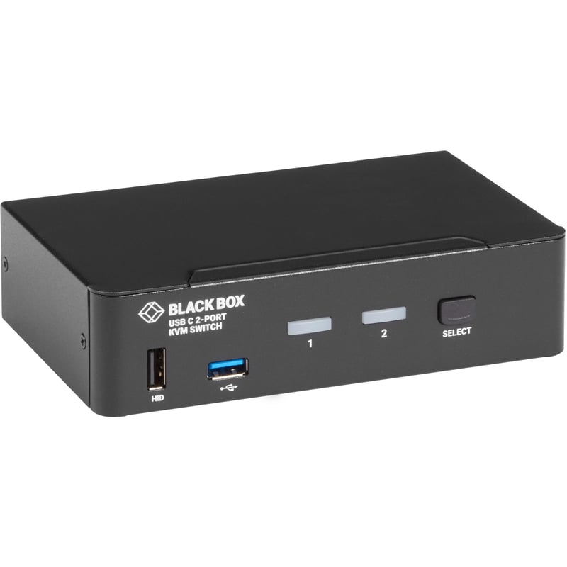 Black Box USB-C 4K KVM Switch, 2-Port - Thumbnail 1