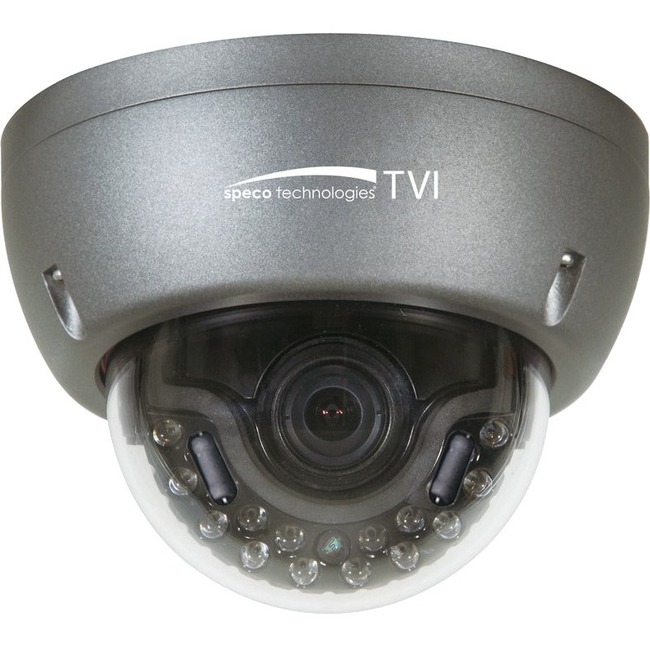 Speco Intense-IR 2 Megapixel Indoor/Outdoor HD Surveillance Camera - Color, Monochrome - Dome - Dark Gray