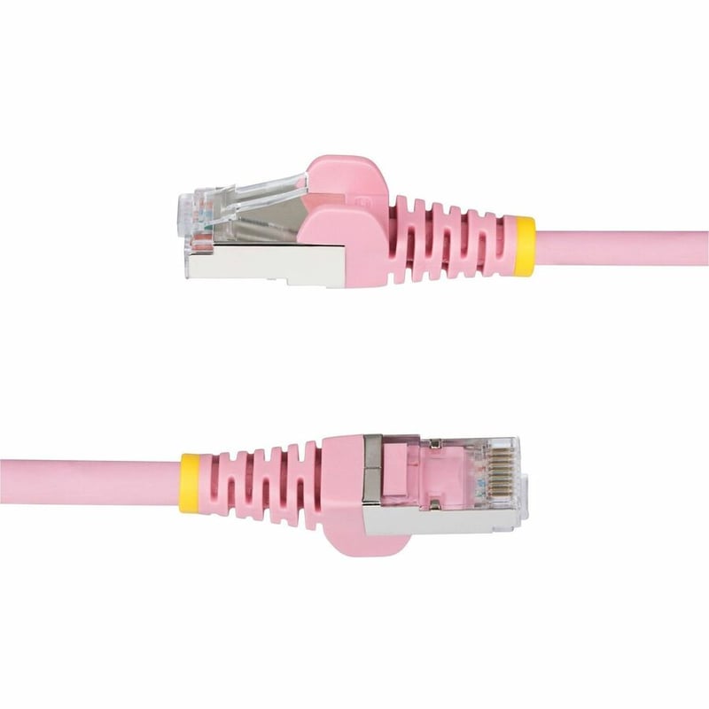 CAT6A ETHERNET CABLE - PINK 10GBE S/FTP LSZH 100W POE - Thumbnail 3