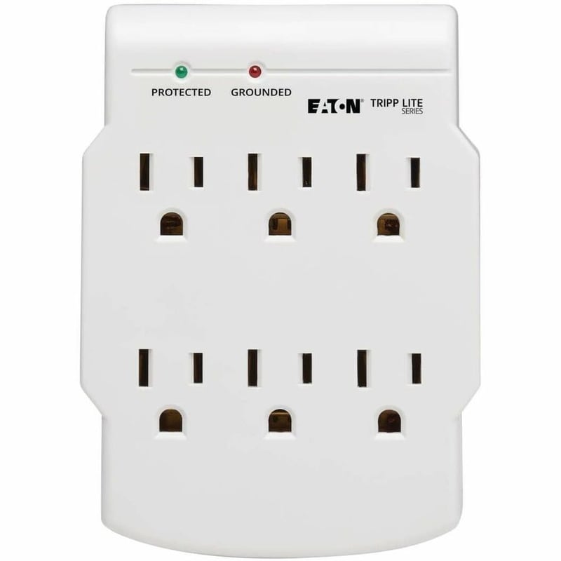 Tripp Lite by Eaton Protect It! 6-Outlet Low-Profile Surge Protector, Direct Plug-In, 750 Joules, Diagnostic LED - Thumbnail 3