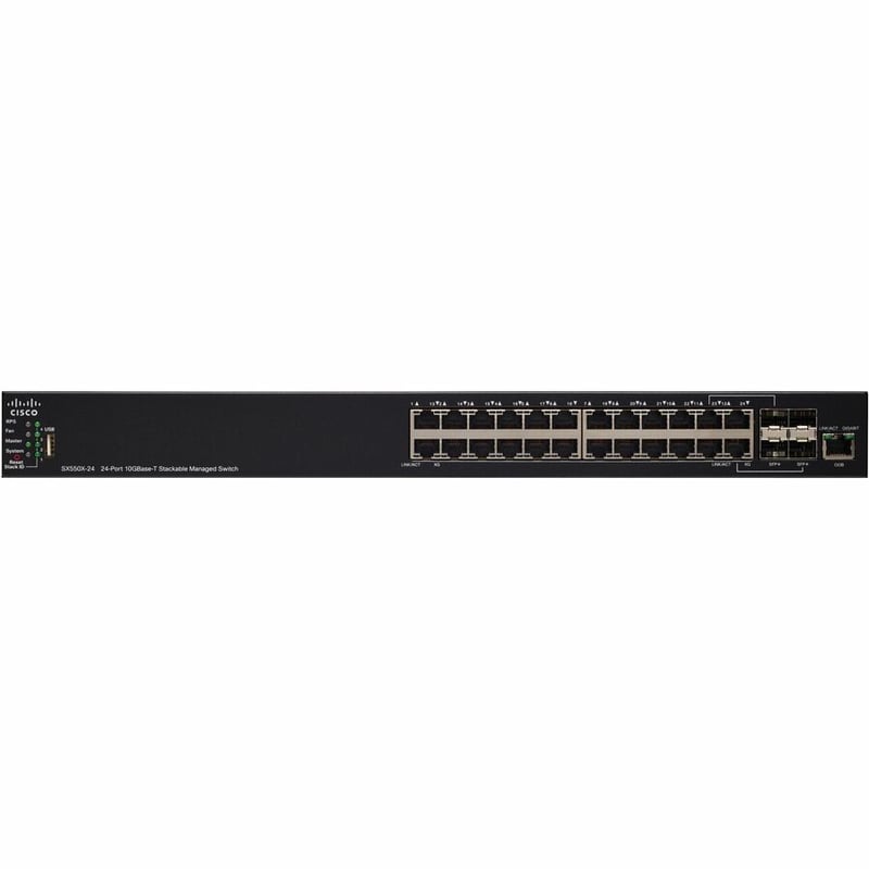 CISCOSX550X-2424PORT10GBAS-TSTCKABLMNAGDSWTCH REMANUFACTURED - Thumbnail 2