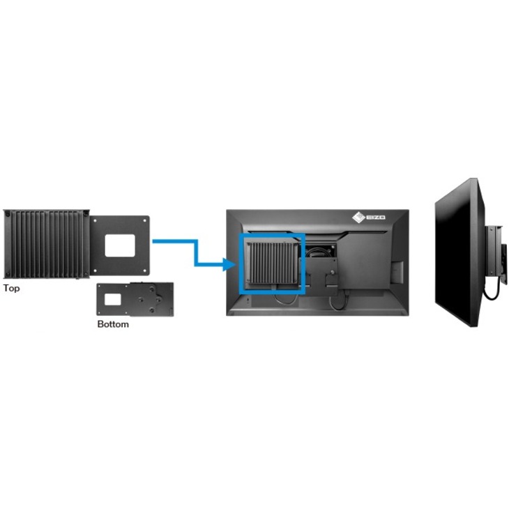 EIZO Mounting Plate for IP Decoder, Monitor - Black - Thumbnail 2
