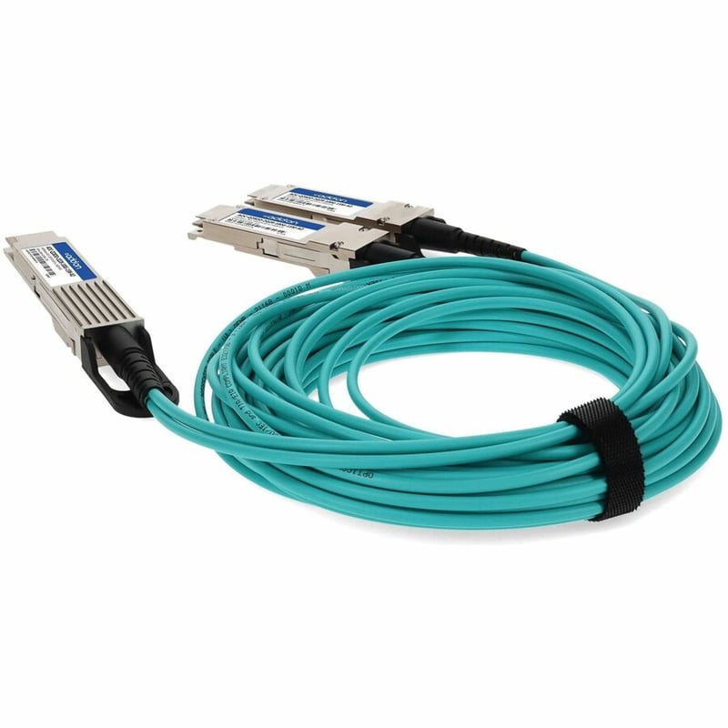 AddOn Dell® AOC-Q28DD-2Q28-100G-15M Compatible TAA Compliant 200GBase-AOC QSFP28-DD to 2xQSFP28 Active Optical Cable (850nm, MMF, 15m) - Thumbnail 3