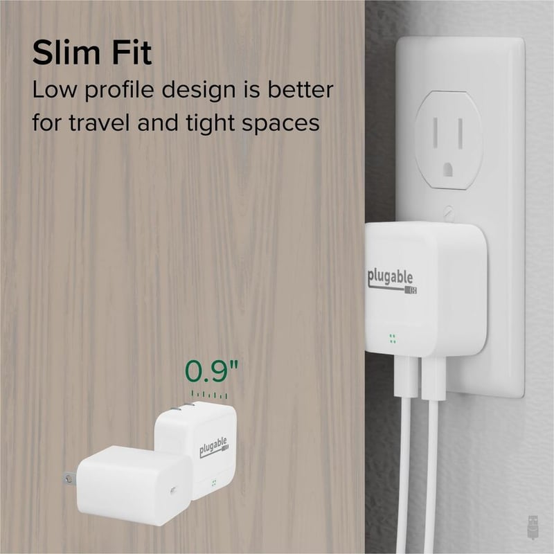 PLUGABLE 40W DUAL USB-C CHARGER 40W DUAL USB-C CHARGER - WHITE - Thumbnail 4