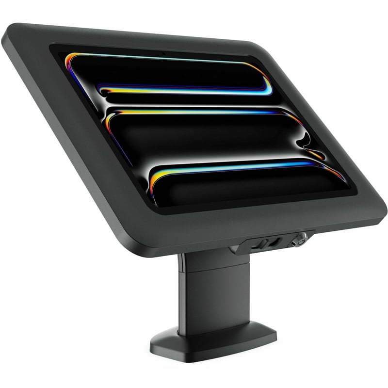 Bosstab Elite Evo Desk Mount for Tablet, POS Kiosk, iPad - Black - Landscape/Portrait - Thumbnail 1