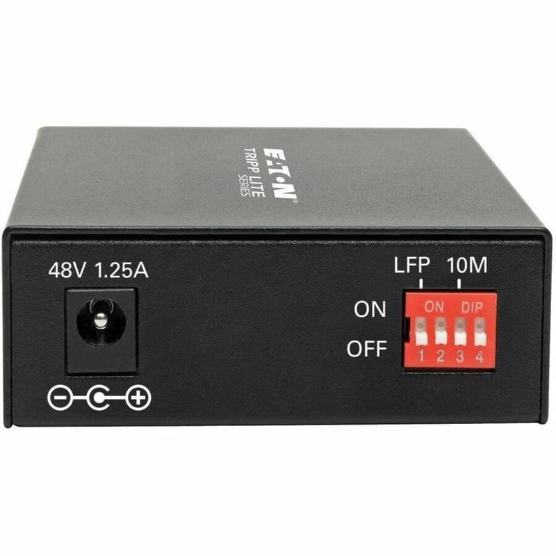 Tripp Lite by Eaton Gigabit Multimode Fiber to Ethernet Media Converter, POE+, International Power Cables, 10/100/1000 SC, 1310 nm, 2 km (1.2 mi.) - Thumbnail 2