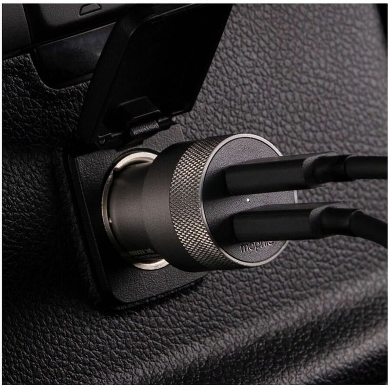 MOPHIE DUAL USB-C CAR CHARGER 40W-BLACK 2-PORT - Thumbnail 3