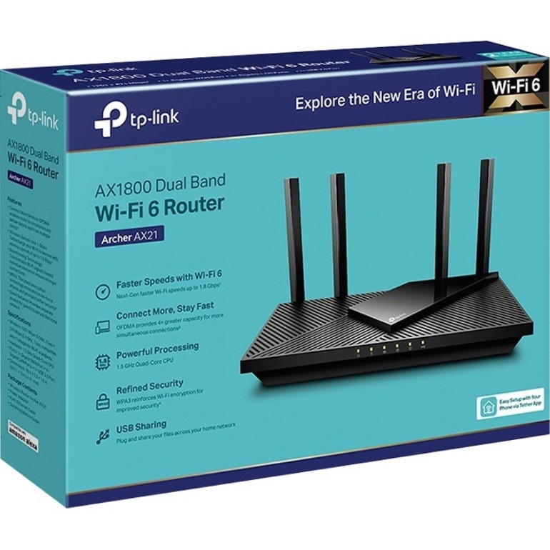 TP-Link Archer AX21 - Wi-Fi 6 IEEE 802.11ax Ethernet Wireless Router - Thumbnail 2