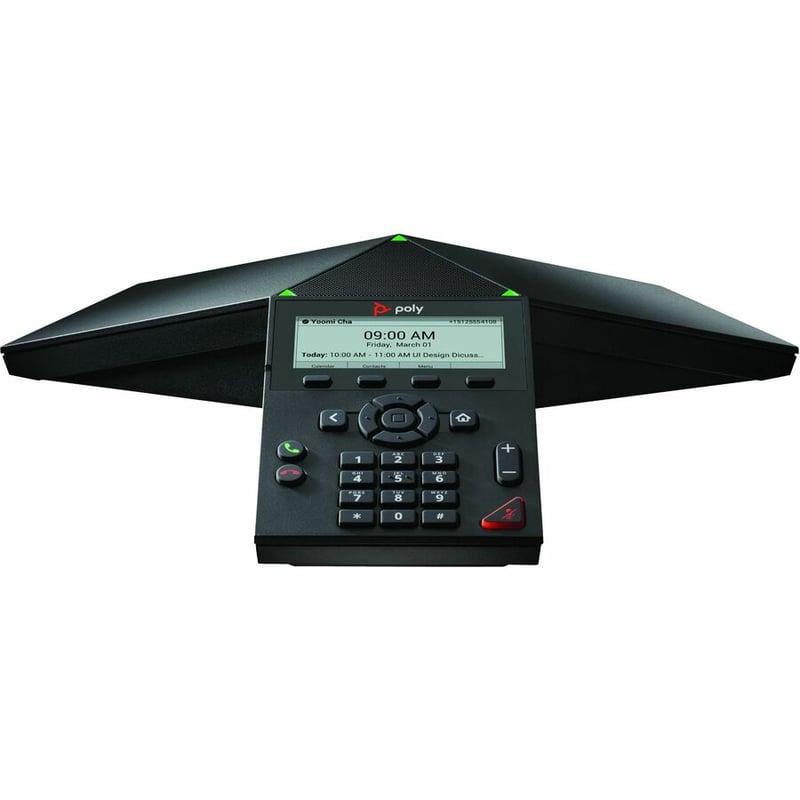 Poly Trio 8300 IP Conference Station - Corded/Cordless - Wi-Fi, Bluetooth - Black - TAA Compliant - Thumbnail 3