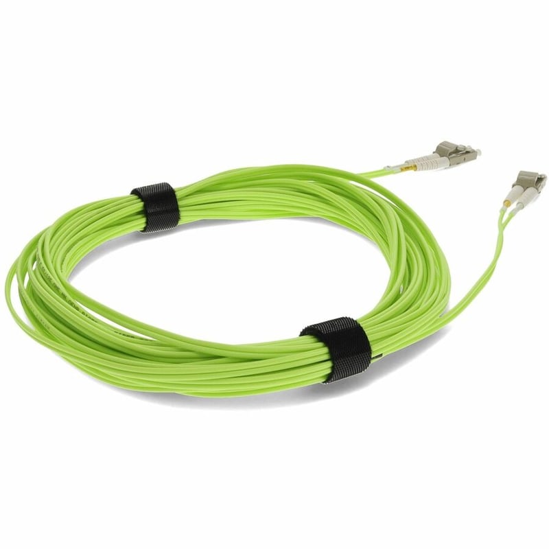 AddOn 3m LC to LC Lime Green OM5 Duplex OFNR (Riser-Rated) TAA Fiber Patch Cable - Thumbnail 5