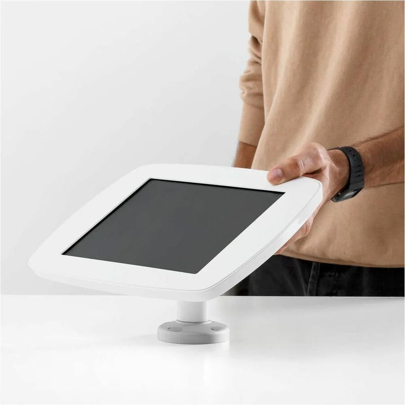 Bouncepad Original Desk Mount for Tablet, iPad, Kiosk - White - Landscape/Portrait - Thumbnail 2