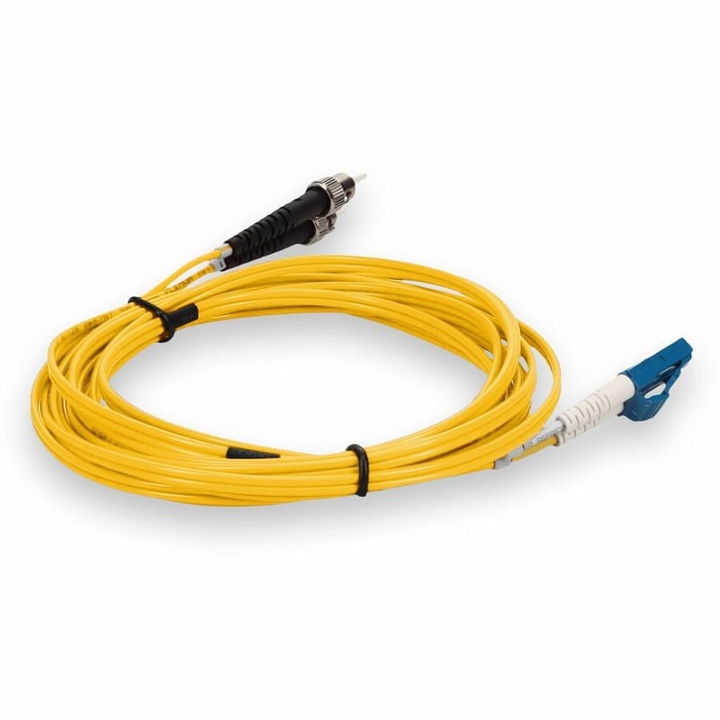 AddOn 10m ST to LC Yellow OS2 Duplex OFNP (Plenum-Rated) TAA SMF Fiber Patch Cable - Thumbnail 5
