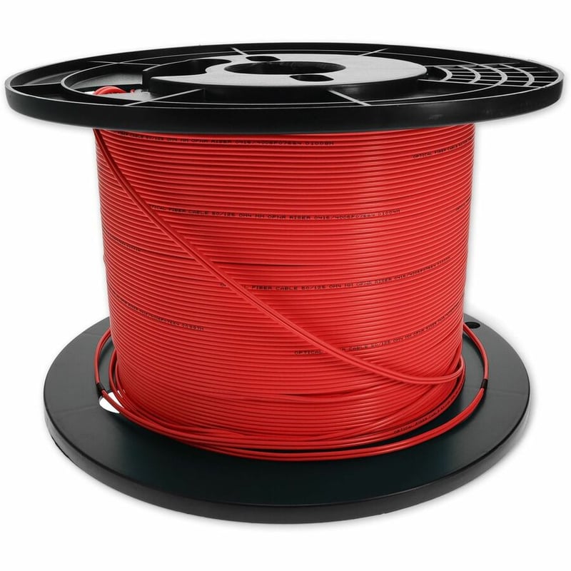 AddOn 60m LC to LC Red OM4 Duplex OFNR (Riser-Rated) Fiber Patch Cable - Thumbnail 4