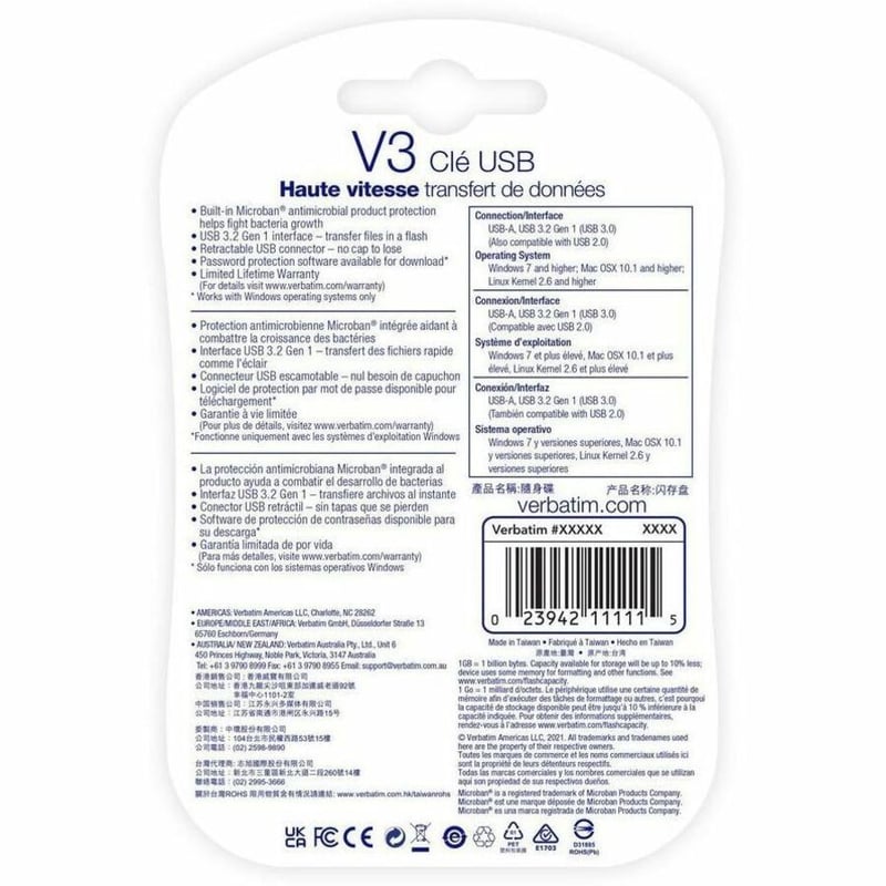 32GB Store 'n' Go V3 USB 3.2 Gen 1 Flash Drive - Gray - Thumbnail 4