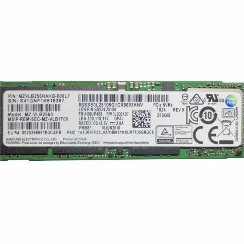 LENOVO 256GB PCIE NVME MKEY SSD - Thumbnail 2